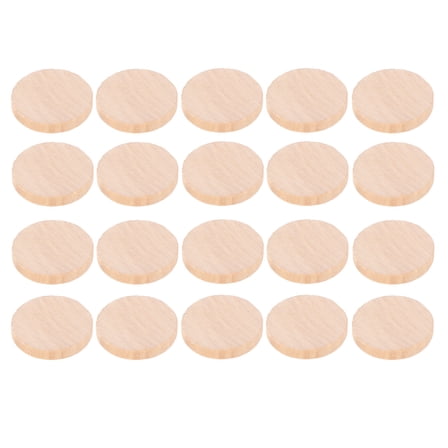 landege 50pcs Round Wood Circle Unfinished Wood Slices Pieces Blank Wood Embellishment Discs Tags for DIY Craft Coasters Painting Wedding Table Centerpiece Decoration 30mm