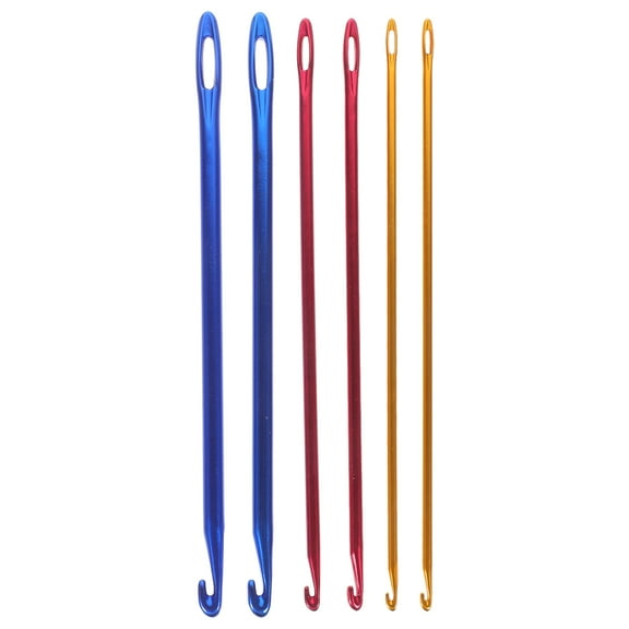 landege 6 Pcs Aluminium Large Hole Crochet Needles Weaving Tools Knitting Needles for Crochet Darning Sewing Handmade Crafts (2.75mm, 4.0mm, 6.0mm Style)