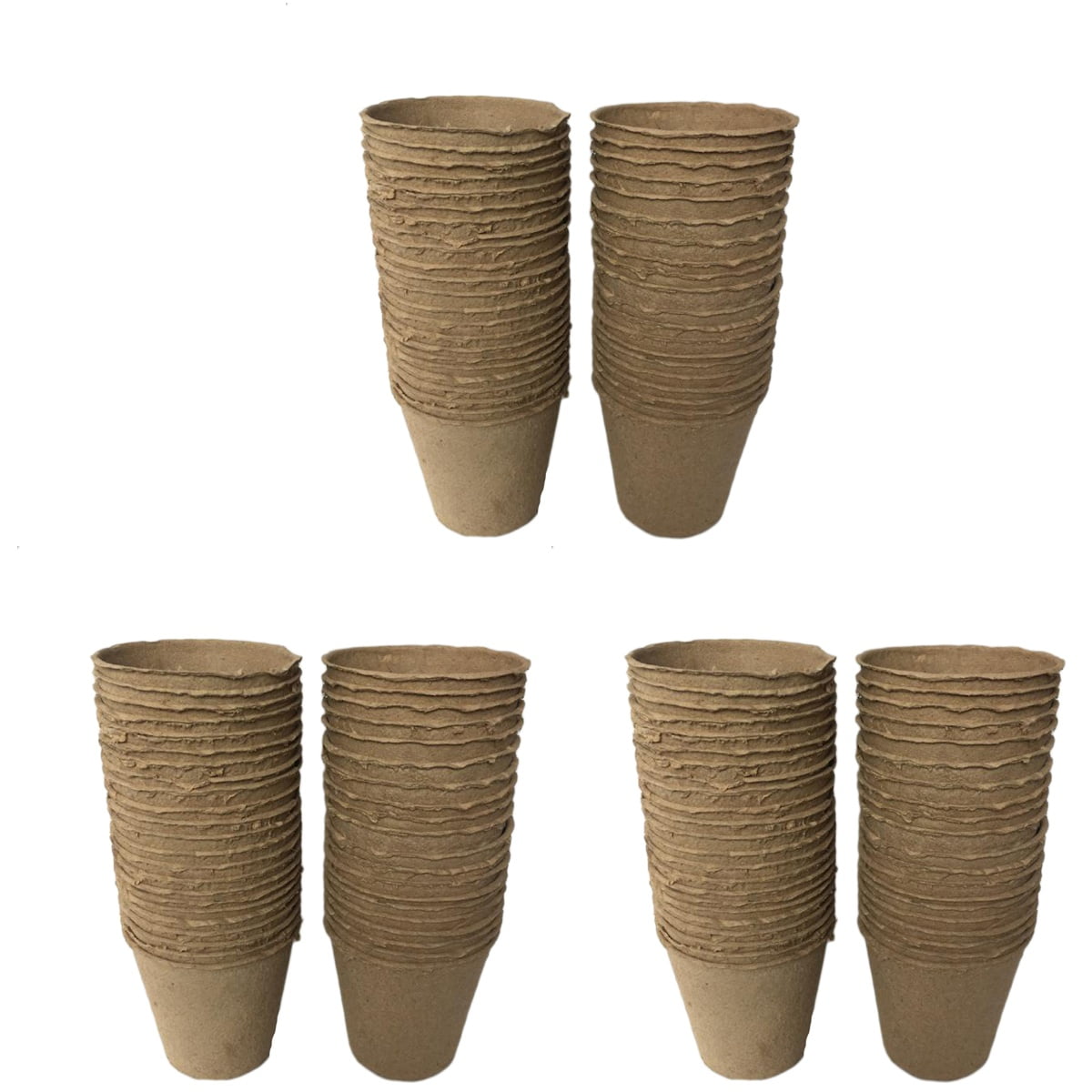 landege 60 pcs Paper Pulp Nursery Pots Nursery Cup Breathable Self ...
