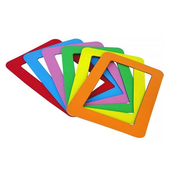 Landege 6-Pack Colorful Magnetic Photo Frames for Refrigerator, Picture Frame Stickers for Fridge Decoration