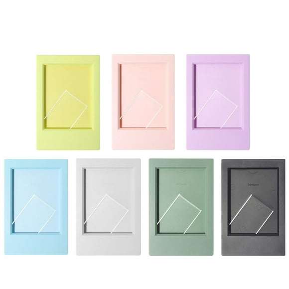 landege 7Pcs Small Picture Frame Colored Mini Photo Frame Desk Photo Display Frame Freestanding Photo Frame