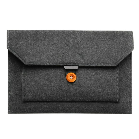 landege Black Laptop Pouch Portable Felt Laptop Tablet Bag Computer Pouch (13 inch)