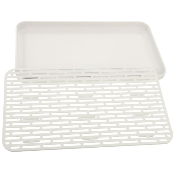 Landege Double Layer Draining Tray for Household Use, Multi-Purpose Tabletop Draining Plate, Tea Tray and Simple Fruit Tray
