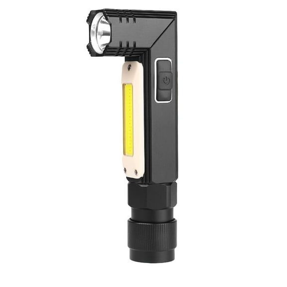 landege Foldable Hard Light Flashlight USB Charging Work Light Dual Use Electric Torch with Light Belt Small Black