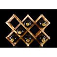 thumbnail image 1 of Landege Foldable Wooden Wine Rack for Tabletop, Holds 10 Bottles, Carbonized Finish, Space-Saving and Design, 1 of 2