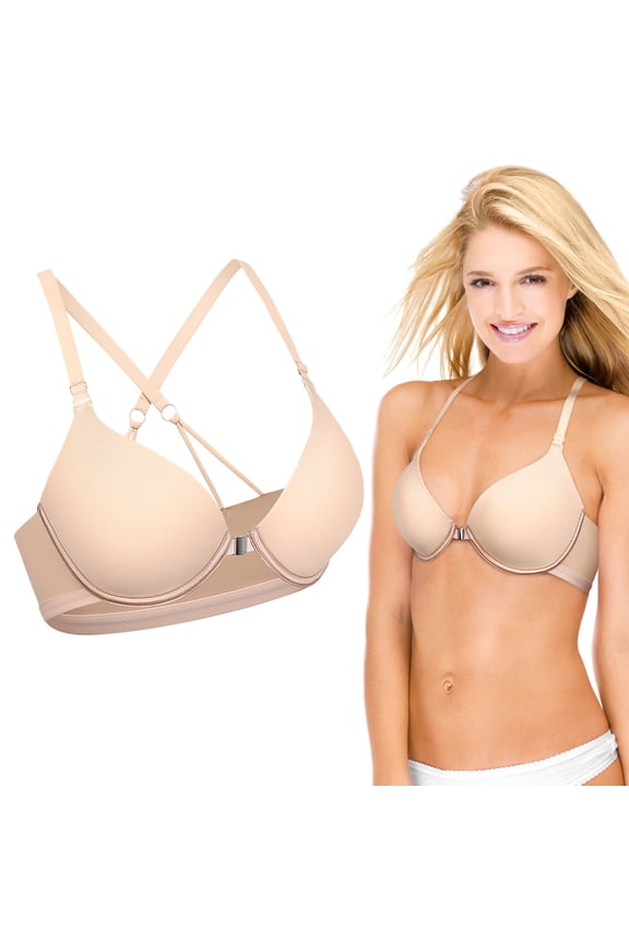 Front Closure Push Up Bra Wire Free Bra Supportive Bra Front Snap Bra Shaping Bra For Women Ladies 70B