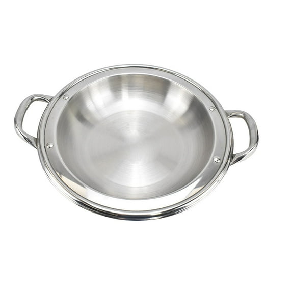Landege Multi-Function Stainless Steel Cooking Pot, Shallow Design for Household Kitchen, Convenient and Home Supply
