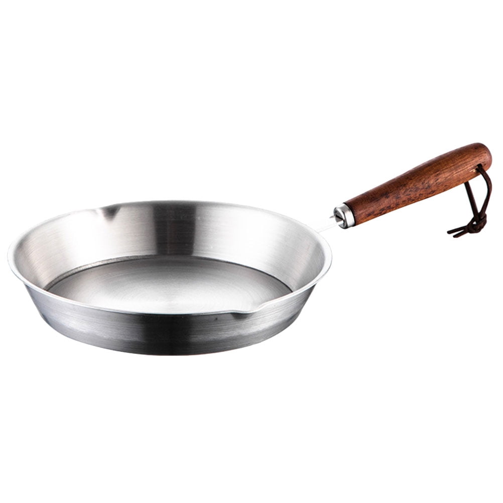 landege Stainless Steel Fry Pan Mini Frying Pan Heating Oil Skillet