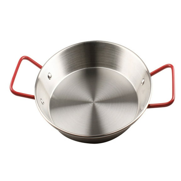 Landege Stainless Steel Round Serving Tray with Handles - Fruit Platters for Cheese, Salad, Bread, Pizza, Snacks, Dessert, Breakfast