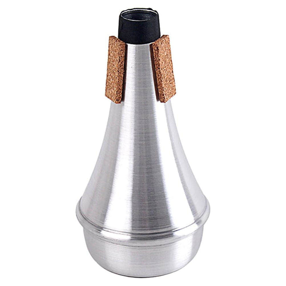 landege Trumpet Mute Practice Trumpet Straight Cup Mute Musical Accessory for Beginner CA109 (Silver)