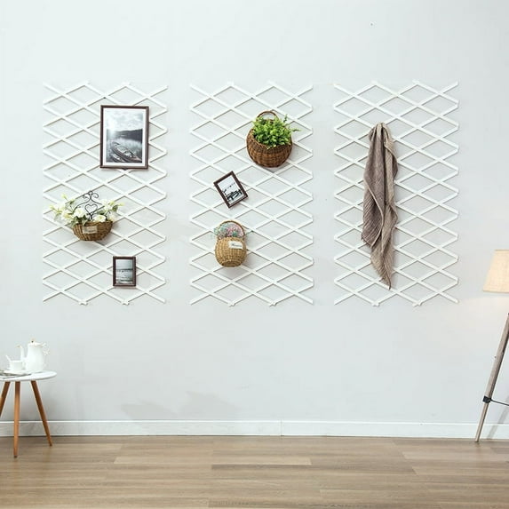 Masteelf Wooden Trellis for Climbing Plants with Elegant White Finish Versatile for Use Adjustable Size