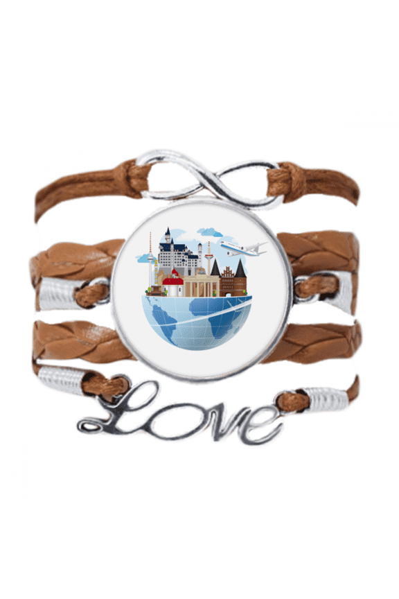 landmark journey germany plane bracelet love chain ornament wristband