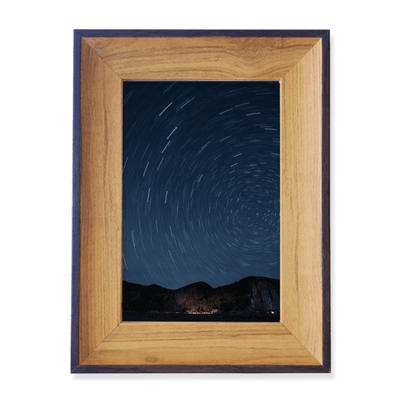landscape stars lights night photo frame exhibition display art desktop painting