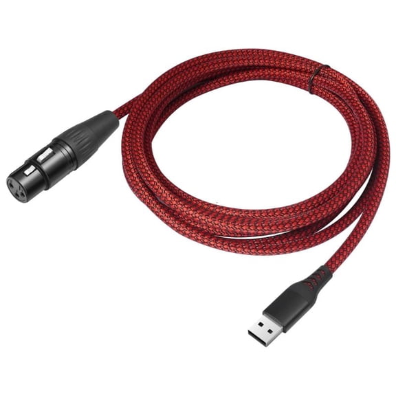 lanema 1/2/3.0m USB 2.0 Compatible Microphone Link Cable USB A Male to 3Pin Female Adapter Line for Computer Recording