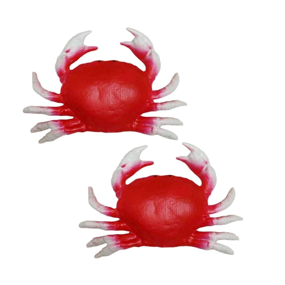 lanema 1/2Pcs Simulated Crab Figurines User Friendly ABS Materials Table Decoration Perfect For Kitchen And Marine Decors