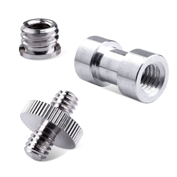 lanema 1/4 inch Male to 1/4" 3/8" Male Metal Threaded Screw Adapter Tripod Screw Conve