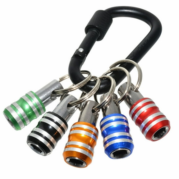 lanema 1/4inch Hex Shank Screwdriver Bits Holder Extension Bar Drill Screw Adapter Quick Release Keychain Easy Change Accessory