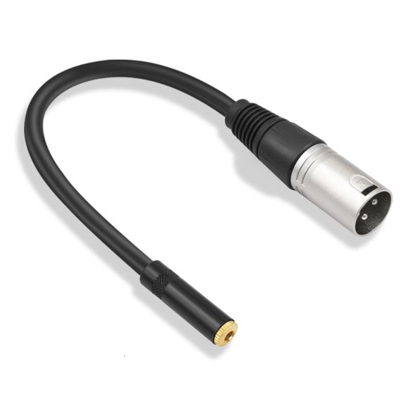 lanema 1/8inch TRS Stereo 3.5mm to 3Pin Male Balance Adapter Cord Line Cable 30cm