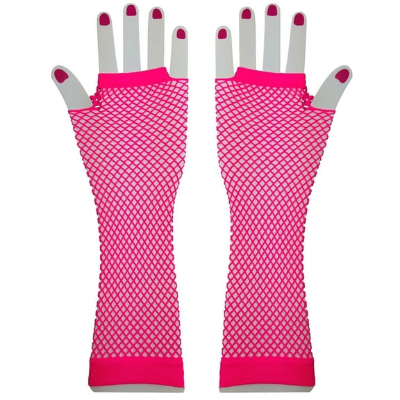 lanema 1 Pair Fashion Short Fishnet Gloves Punk Fingerless Mesh Glove for Costume Party