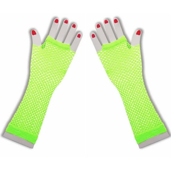 lanema 1 Pair Fashion Short Fishnet Gloves Punk Fingerless Mesh Glove for Costume Party