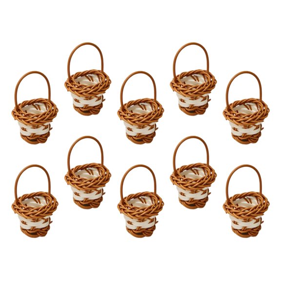 lanema 10 Pieces Elegant Mini Baskets Great For Holiday Decorations And Crafts