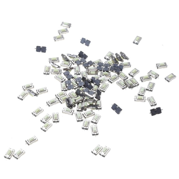lanema 100 Pcs 3x6x2.5mm Momentary Tact Push Button 2 Pin