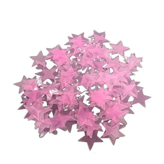 lanema 100Pcs Glow In Dark Bright Star 3D Wall Sticker Decal for Children Baby Bedroom Ceiling and Wall Decoration