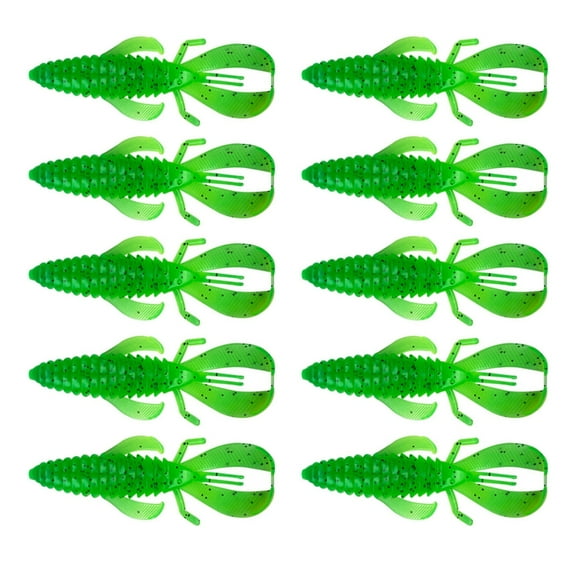 lanema 10Pcs Fishing Wacky Baits Plastic Lures Soft Worms Wacky Lures Worms Baits