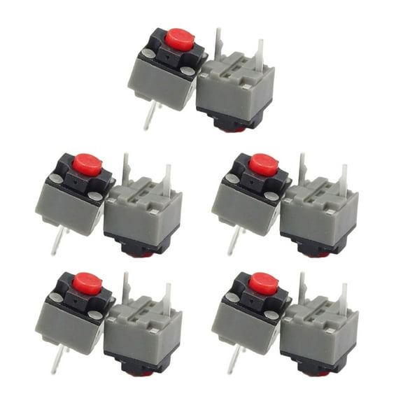 lanema 10Pcs Square Mouse MicroSwitch Hot Plug for Consumer Electronics Medicals Testing