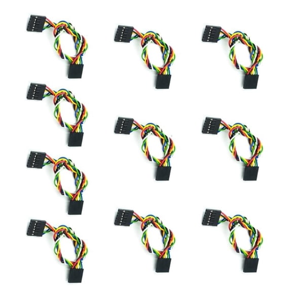 lanema 10pcs 2.54mm Connectors Cable Set 22AWG 3/4/6/8P For Sound Systems And Electronics Enthusiasts 20cm