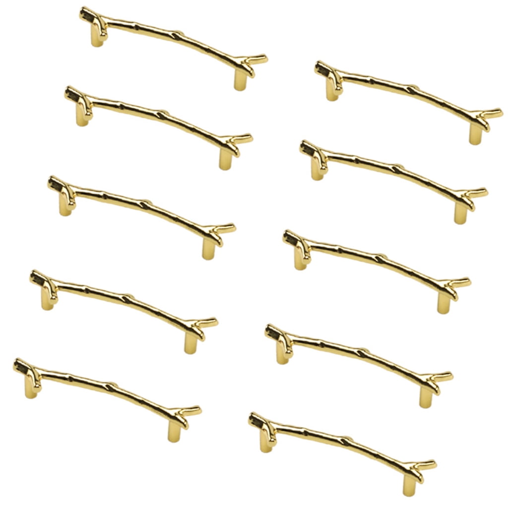 lanema 10pcs Decorative Gold Door Knobs for Cabinets and Drawers Household Use