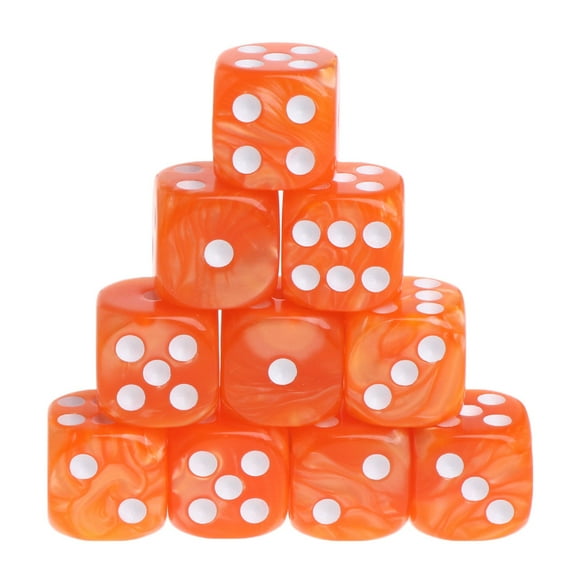 lanema 10pcs/Set Acrylic Polyhedral Dice For TRPG Board Game