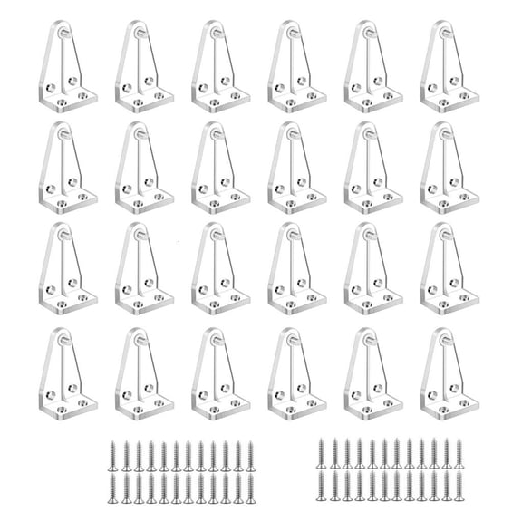 lanema 12/24Pcs Clear Window Blinds Hold Down Brackets Bottom Rails Hold Clips Positioning Hook Replacements Easy Installation