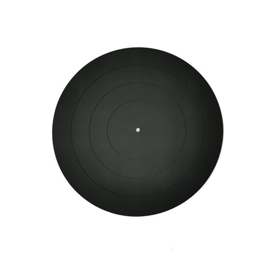 lanema 12'' Turntable Platter Mat (Black Rubber) - Silicone Design for Record Players