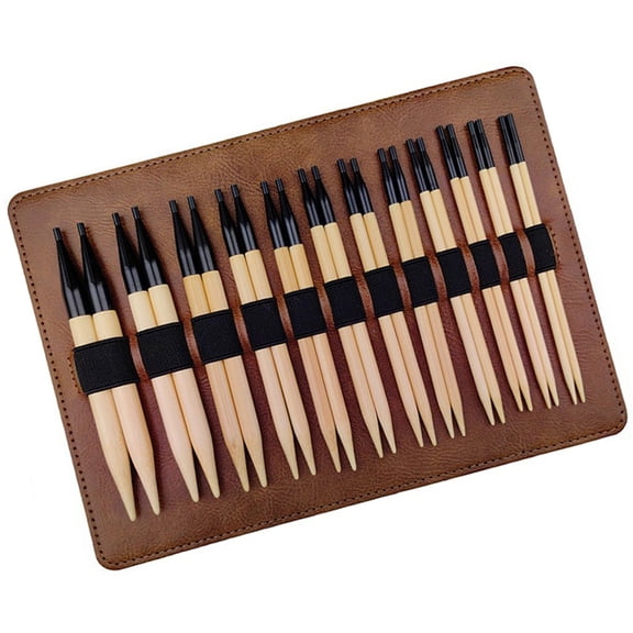 lanema 12Pairs Interchangeable Circular Knitting Needle with Storage Bag for Weaving