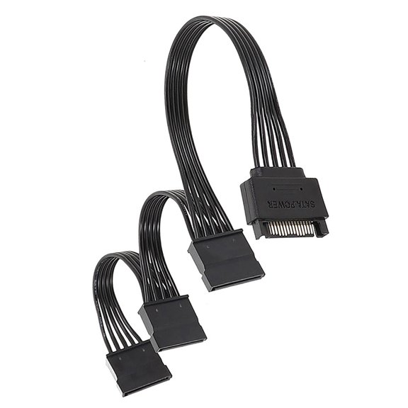 lanema 18AWG Sata 15PIN Extension Cable 15Pin to 1 2 3 4 5 Splitter for Game Computer Hard Disks Power Supply