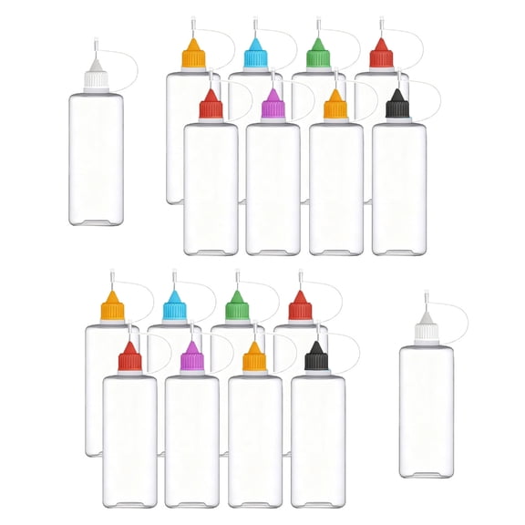 lanema 18pcs Colorful Accuracy Tip Squeeze Bottles For Baking Crafts Kitchen Safe