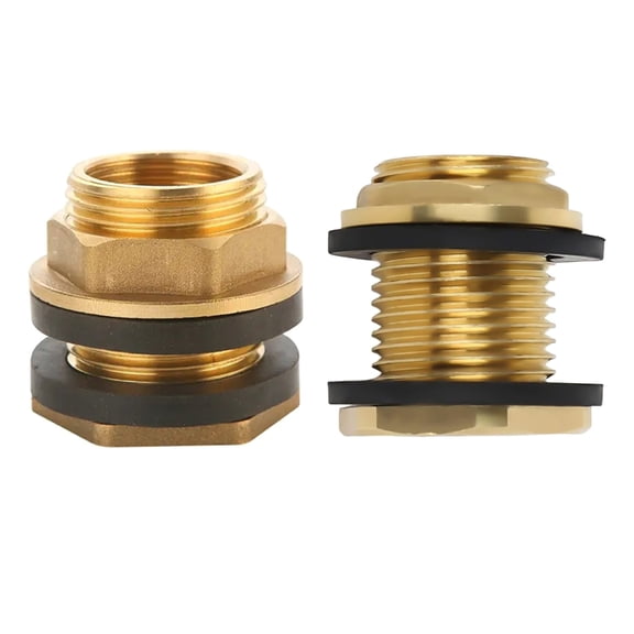 lanema 2 Pack Multipurpose Water Tanks Connectors NPT Female and GHT Male Threaded Brass Fittings Bathroom Accessory Use
