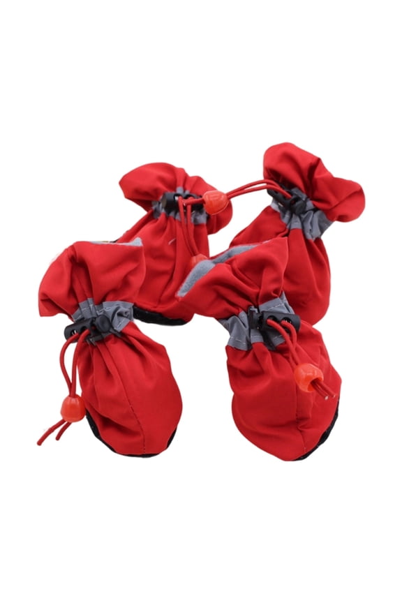 2 Pair Dog Socks Protective Thick Grip Dogs Feet Cover Socks with Adjustable Drawstring for Outdoor Prevents Sliding