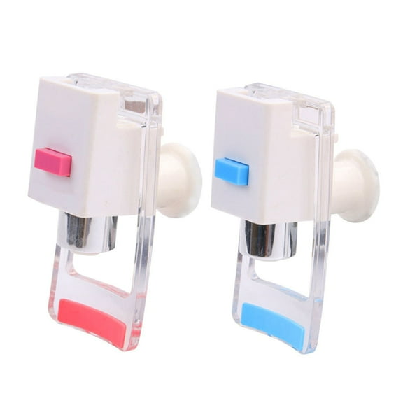lanema 2 Pcs Replacement Faucet Spout for Water Dispenser with Two Water Valves Durable Blue and Red Pack Easy to Operate
