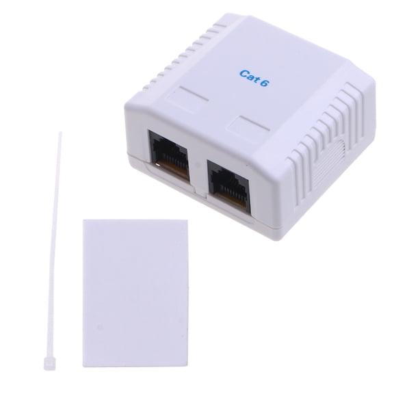 lanema 2 Port Cat6 RJ45 8P8C Keystone Jacks, Ethernet Wall Jack Punch Down Connector