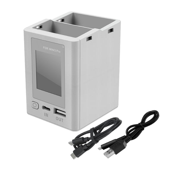 lanema 2 Slot Charging Base for Mini 3 Battery Charging Butler Drones Accessories Battery Charger with Digital Display Screen