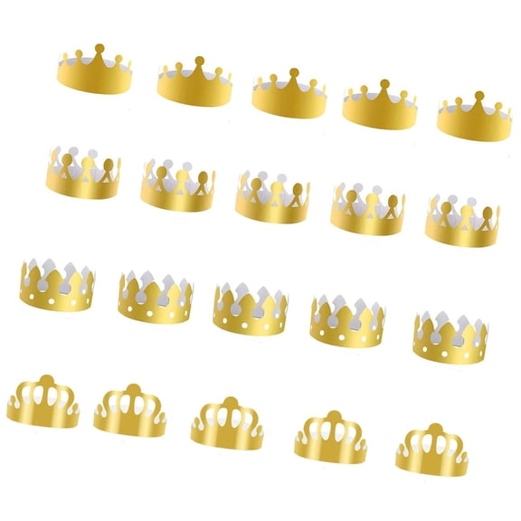 lanema 20Pcs Festival Paper Party Crowns For Birthdays Safe Soft Edges Children 20Pcs Decorative Birthday Hats Adults Kids Recyclable Paper Assembly