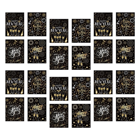 lanema 24Pcs 2026 New Year Wine Bottle Wrapping Label Waterproof Decorative Sticker For Champagne Wine Holiday Party Decoration
