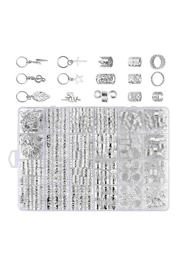 275Pieces Hair Jewelry Set for Braiding Styling Reusable Metal Hair Clip Cuffs Spirals Hair Rings for Unisex