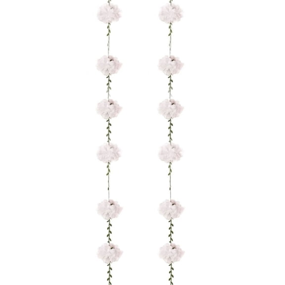 lanema 2Pcs Flower Ball Garland Ornament 8.2feet Long Floral Ball Decoration For Wedding Birthday Baby Showers Decoration