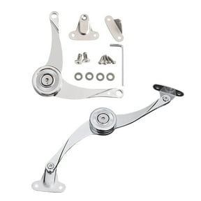 lanema 2Pcs Heavy Duty Hinge Lid Support Hinge Soft Close Chest Hinge Cabinet Lid Stay Folding Hinges Easy to Install