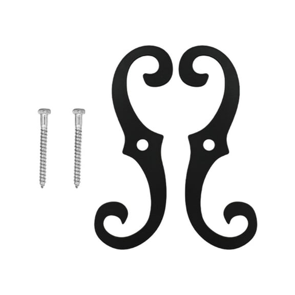 lanema 2Pcs Outdoor Shutter Dogs Cast Iron Hook for Secure Shutter Installation