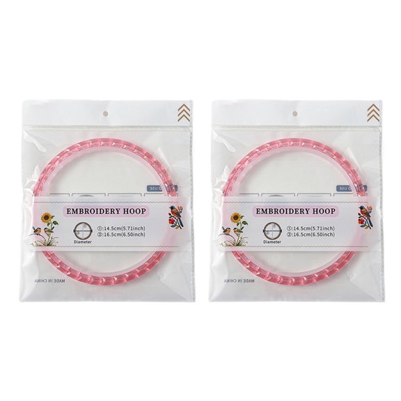 lanema 2Pcs Plastic Embroidery Hoop For Beads Painting Needlework Sewing Project