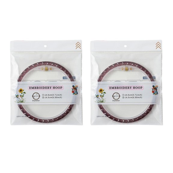 lanema 2Pcs Plastic Embroidery Hoop For Beads Painting Needlework Sewing Project